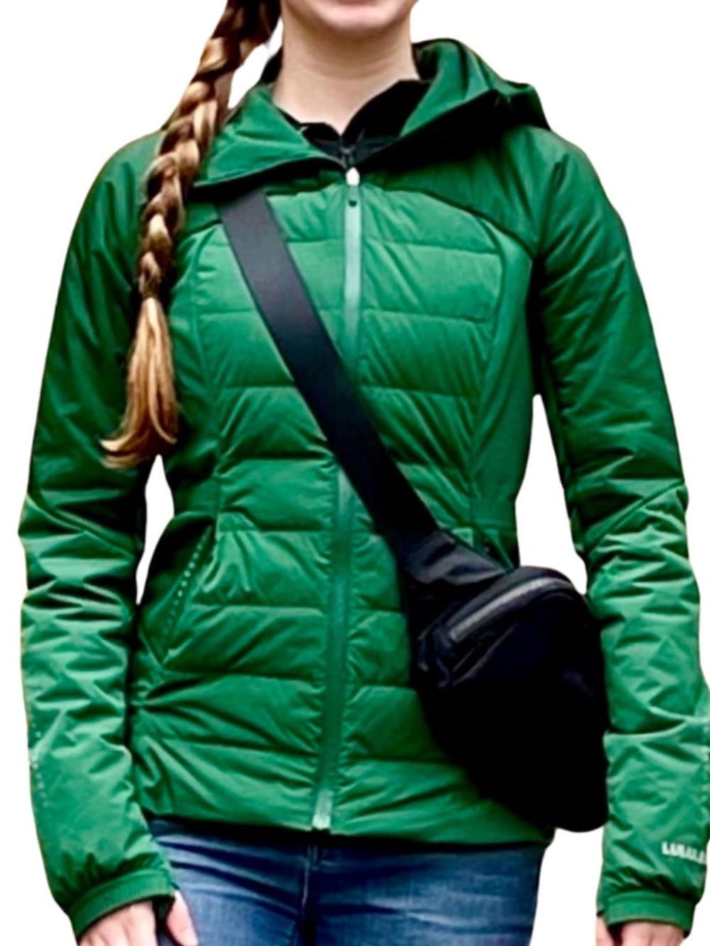 Lululemon Down for It All Jacket Everglade Green, Size 4